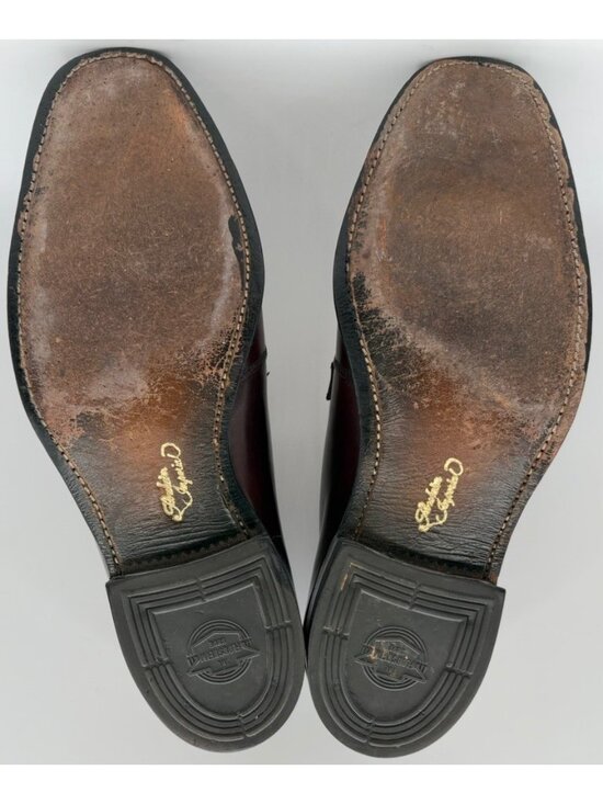 Florsheim Imperial Monk Strap Dress Shoes Burgundy Oxblood Leather Men’s 8.5 D main image 5